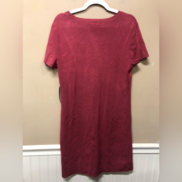 New York & Co 7th Ave Faux Suede Red Dress Size M NWT - Picture 2 of 6